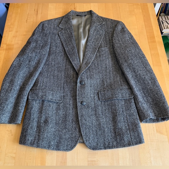 HARRIS TWEED Vintage Hand Woven Scotland Wool Sports Coat Jacket Blazer 39R - Picture 4 of 13